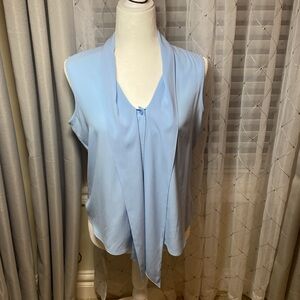Calvin Klein Sleeveless Tie Front Blouse